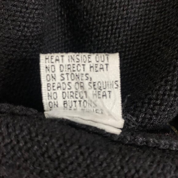 Vintage JACK B. QUICK Embellished Black Cardigan Sweater Size M Paisley Sequin - Picture 7 of 7